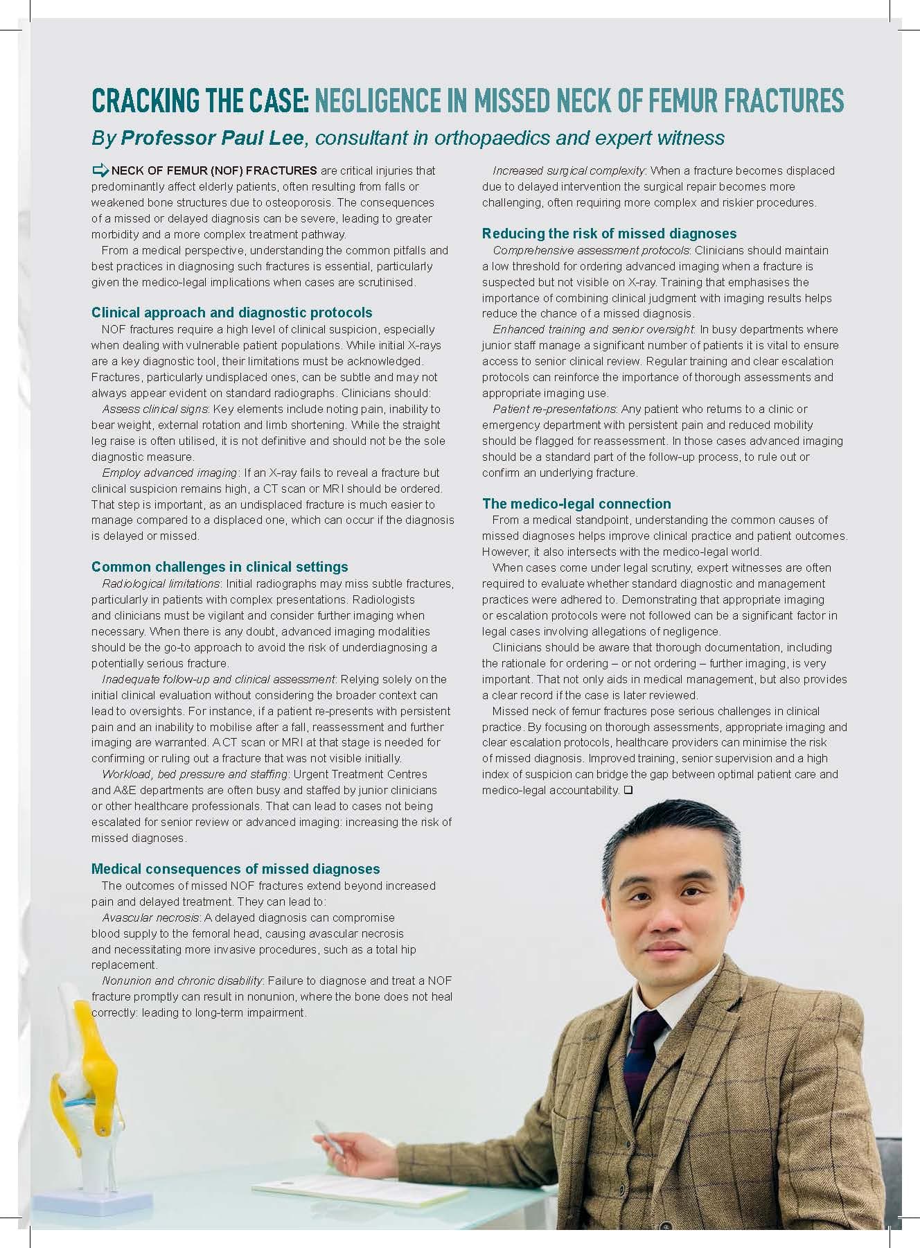 Cracking the Case: Negligence in Missed Neck of Femur Fractures